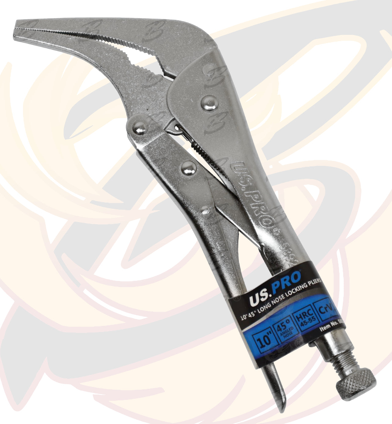 US PRO 10" 45° LONG NOSE LOCKING PLIERS