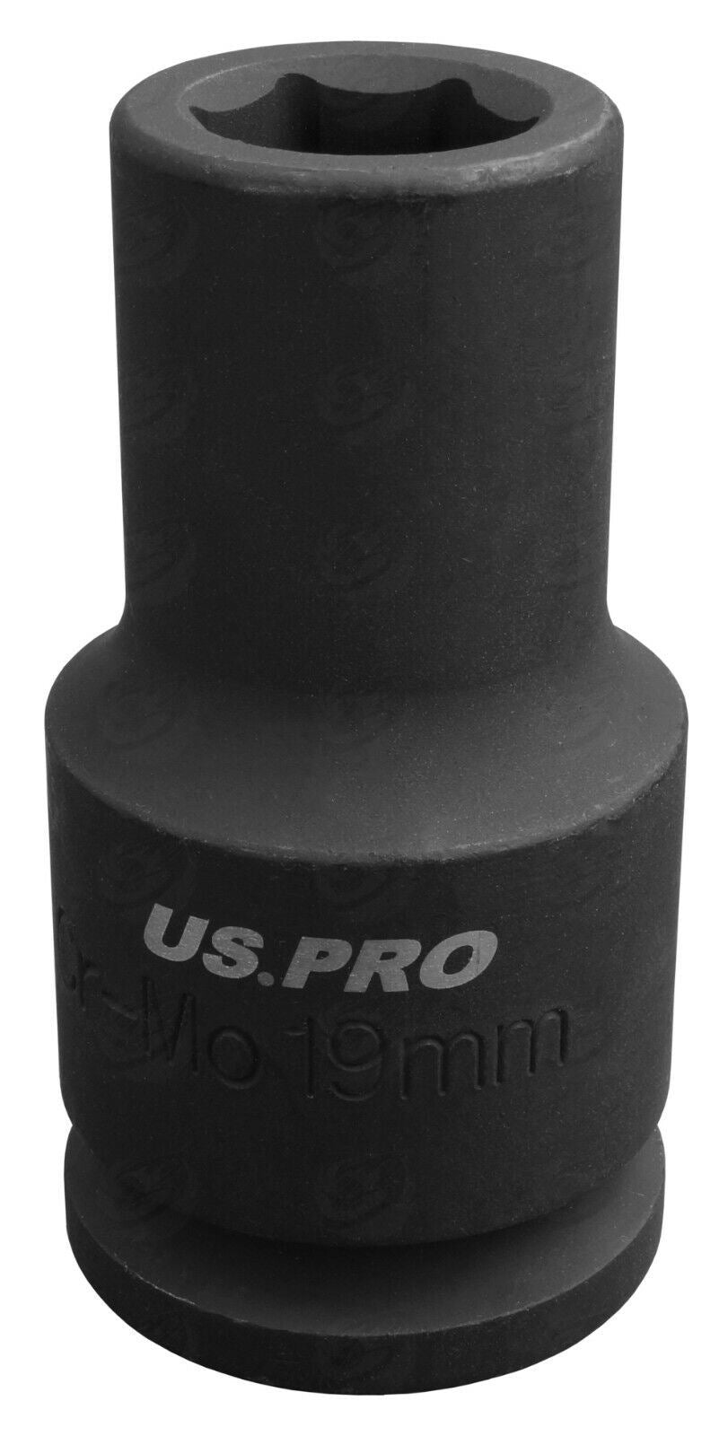 US PRO 19MM 3/4" DRIVE 6 POINT DEEP IMPACT SOCKET ( SINGLE )