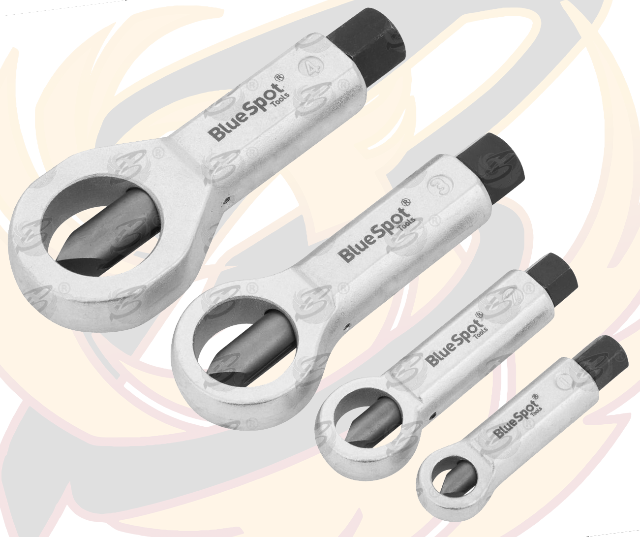 BlueSpot 4 Piece Nut Splitter 9-27mm (3/8" - 1 1/16") ( 22313 )