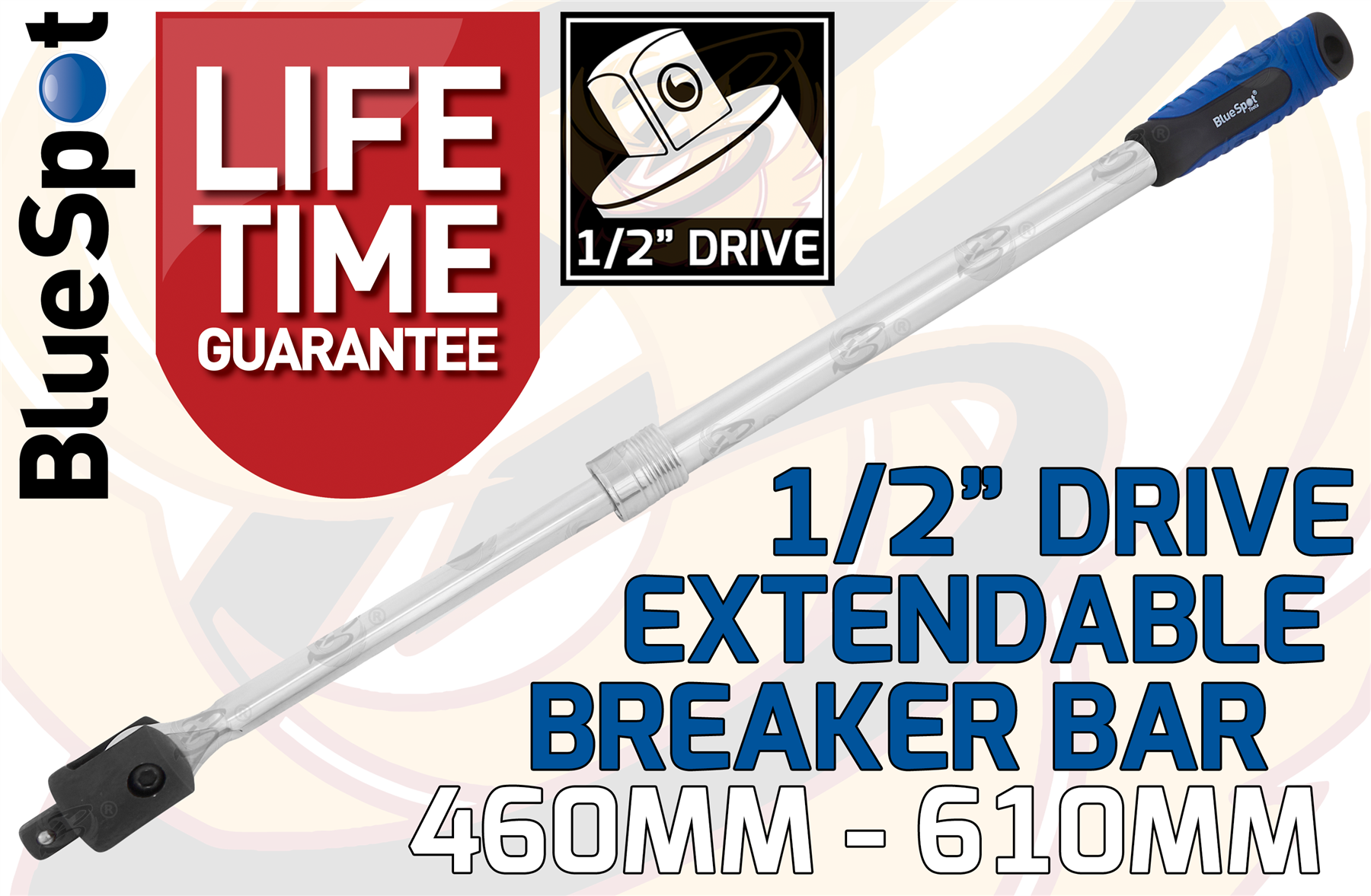 BlueSpot 1/2" Drive Extendable Breaker Bar (18" - 24") ( 02026 )