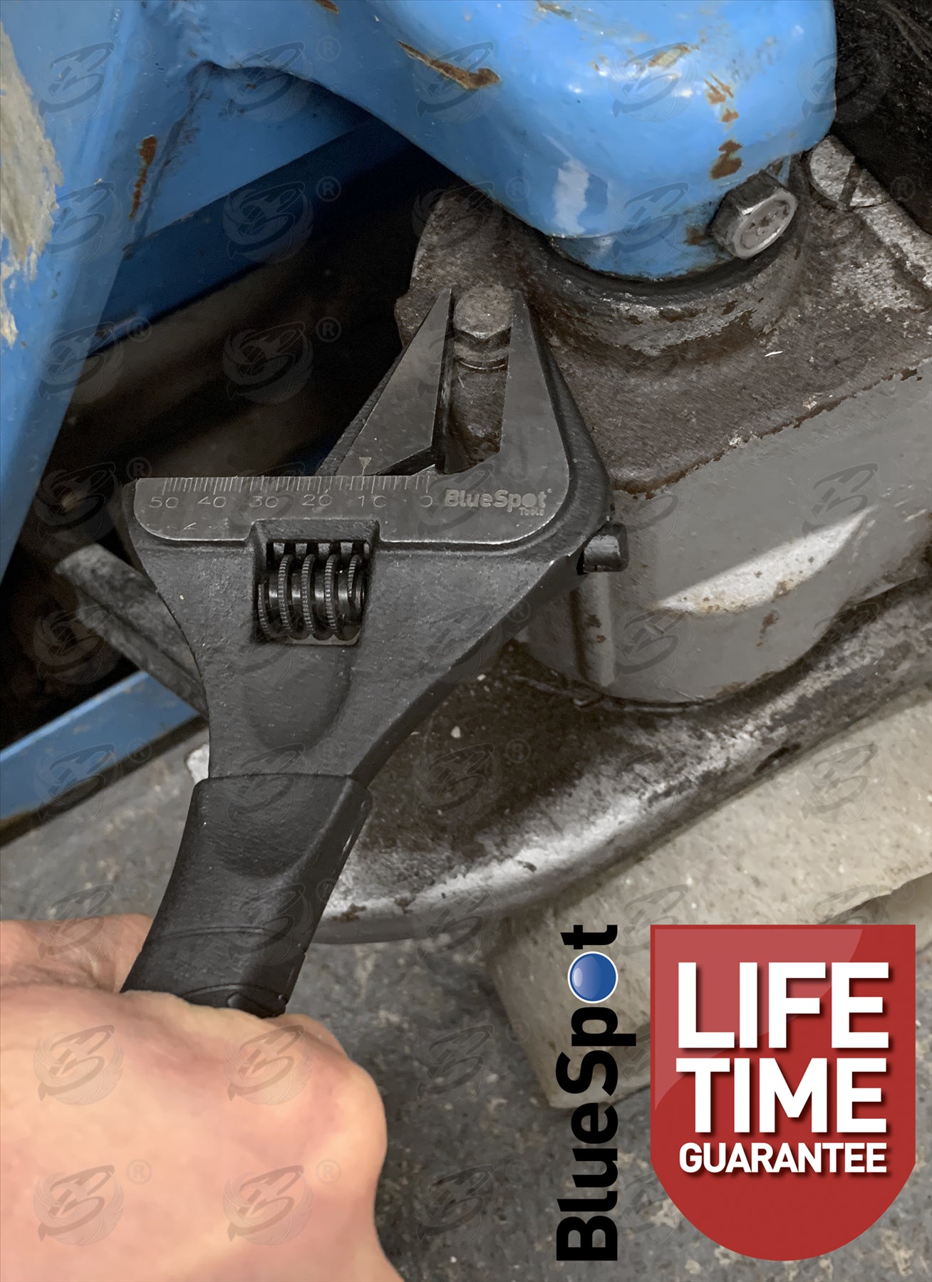 BLUESPOT 10" WIDE JAW ADJUSTABLE WRENCH ( 0 - 50mm )