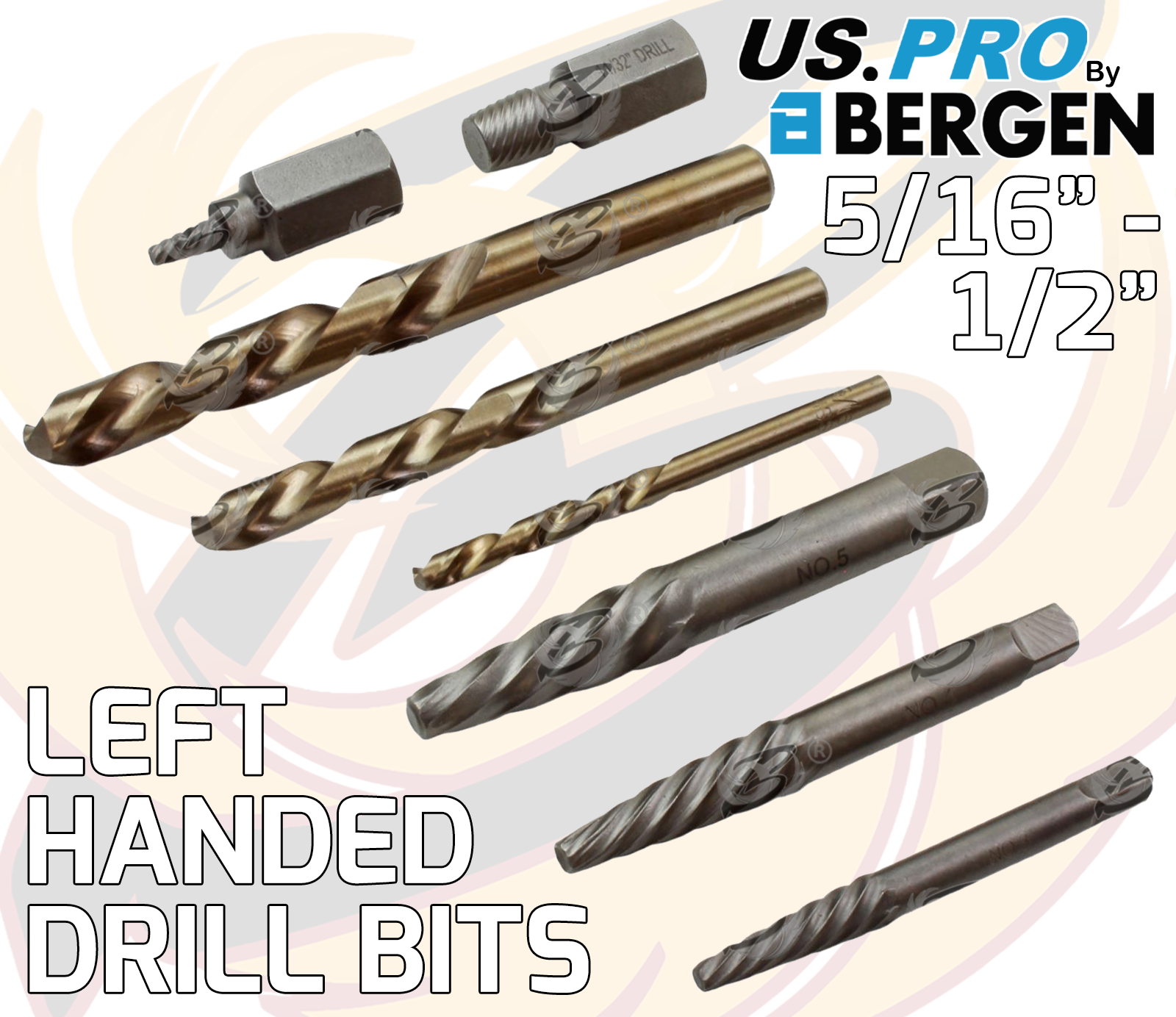 US Pro 35 Piece Master Screw Extractor Set With Left Hand Drill Bits ( 2694 )