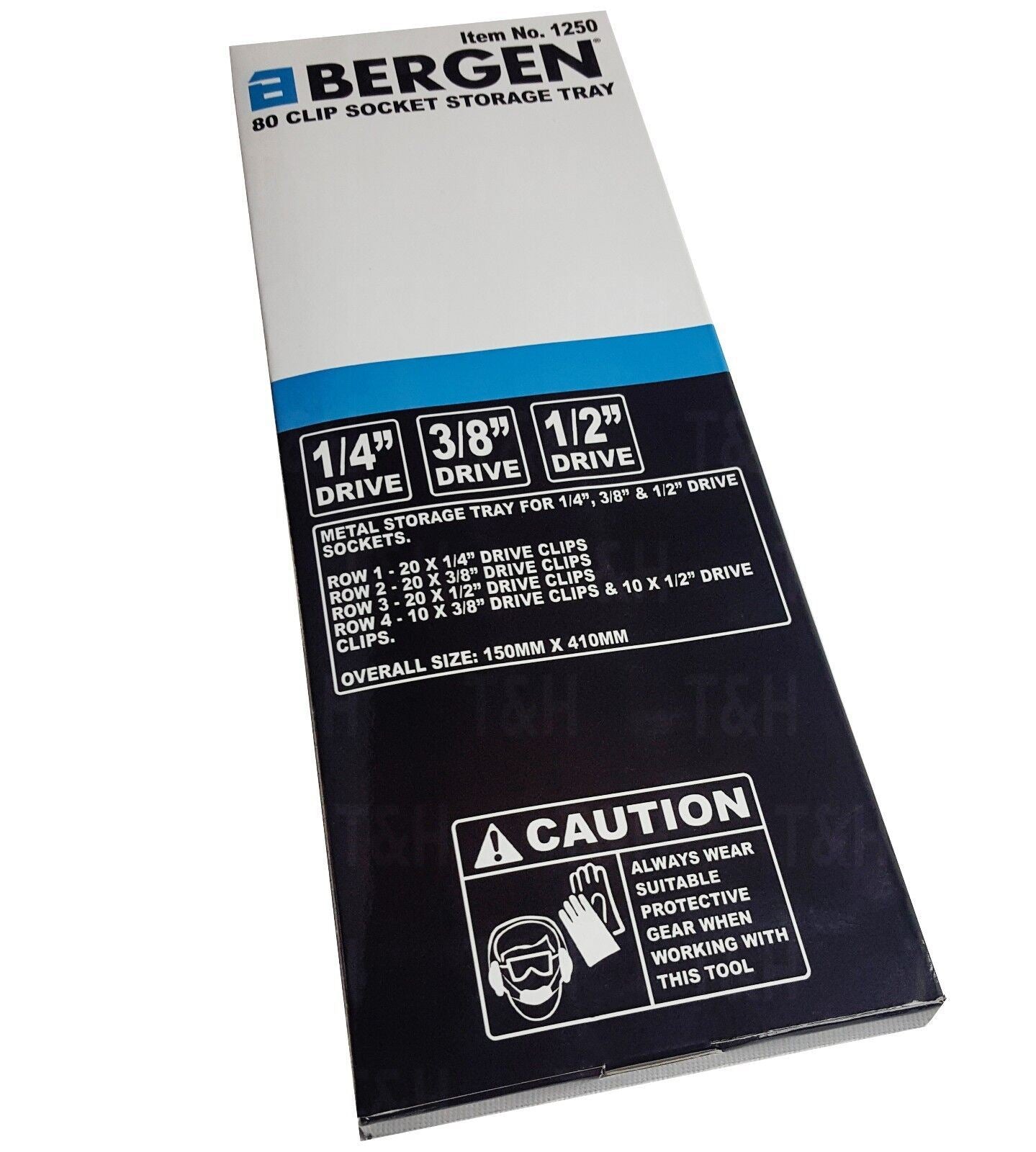 US Pro 80 Clip 1/4" & 3/8" & 1/2" Drive Socket Rails  3305