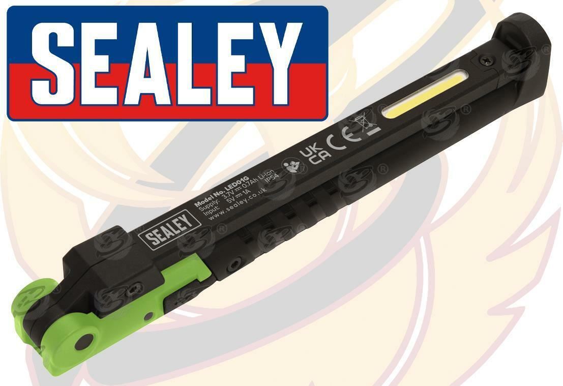 Sealey Rechargeable Smd Led Li - Ion Work Light ( Green ) ( LED01G )
