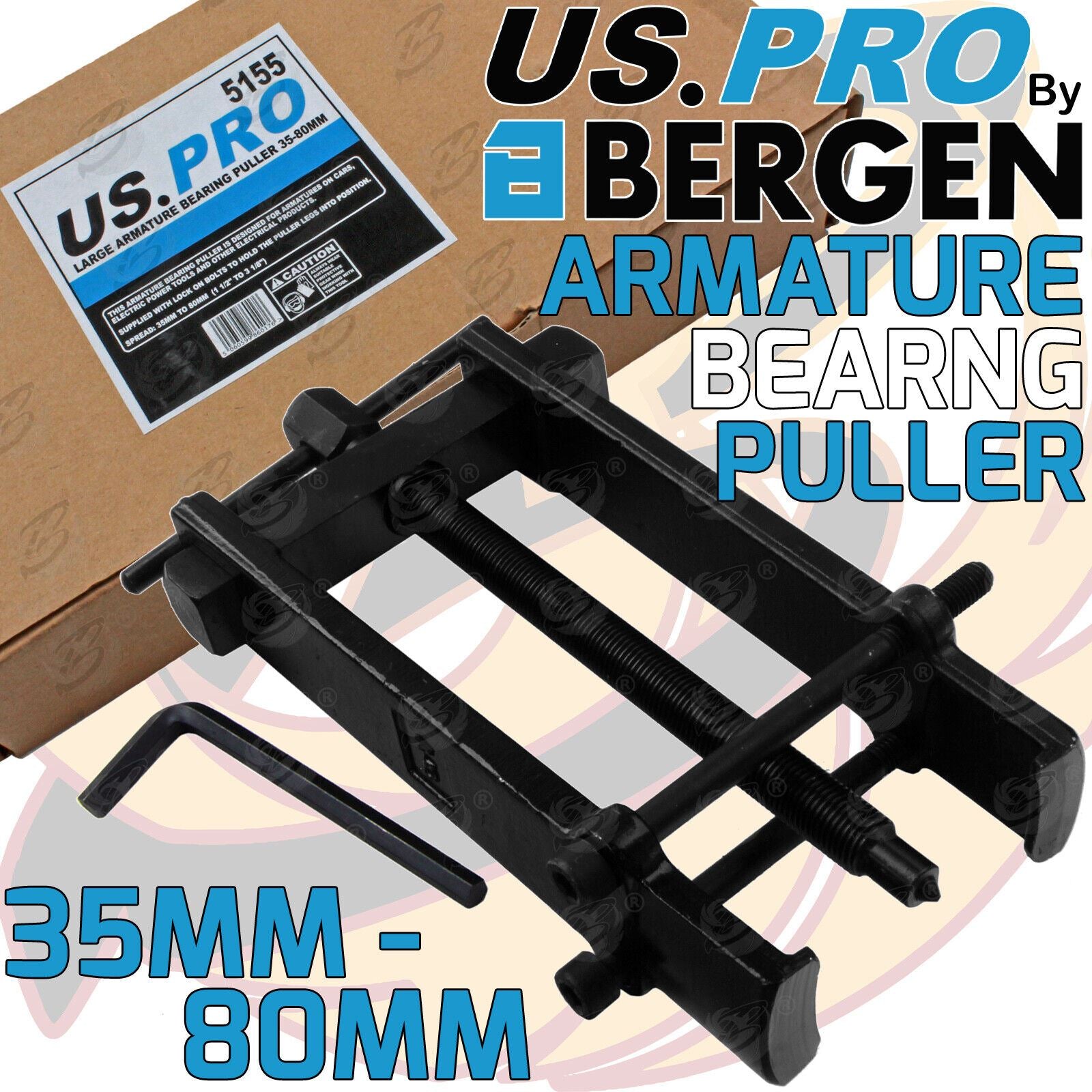 US PRO ARMATURE BEARING PULLER 35MM - 80MM