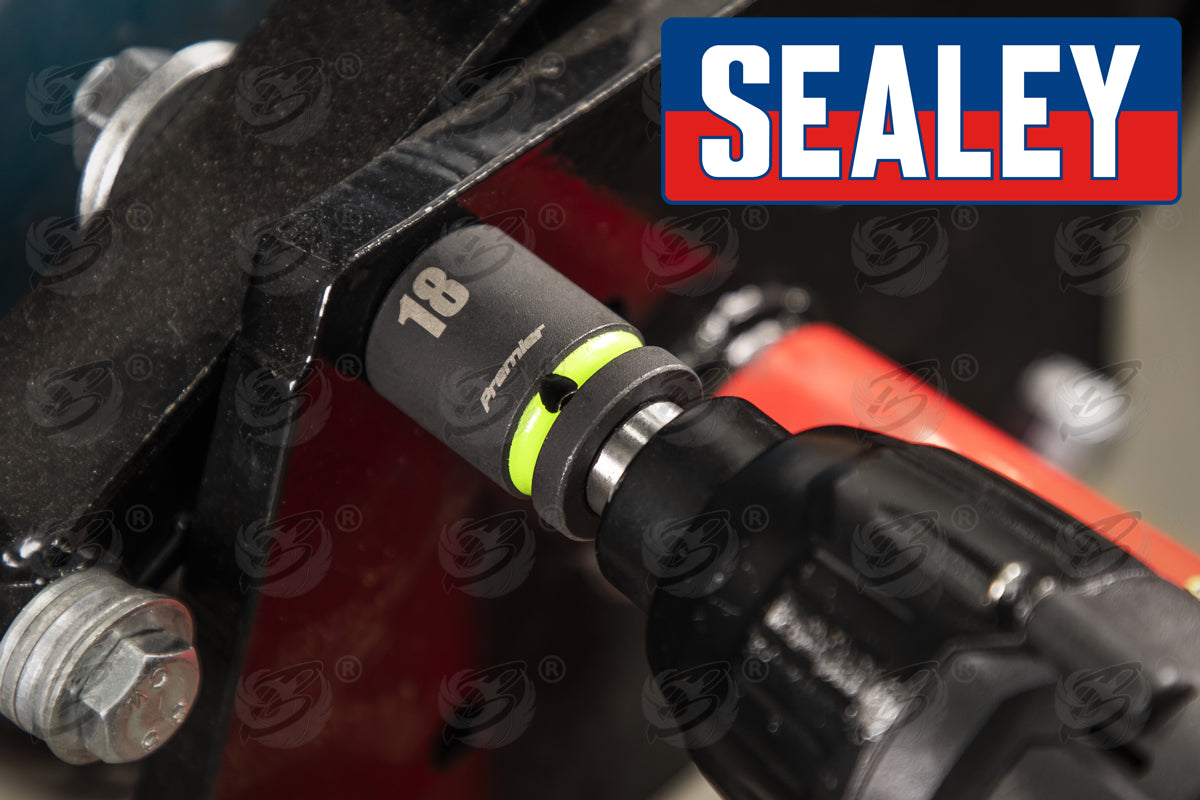 SEALEY 13PCS 1/2" DRIVE 6 POINT SHALLOW IMPACT SOCKETS 10MM - 24MM