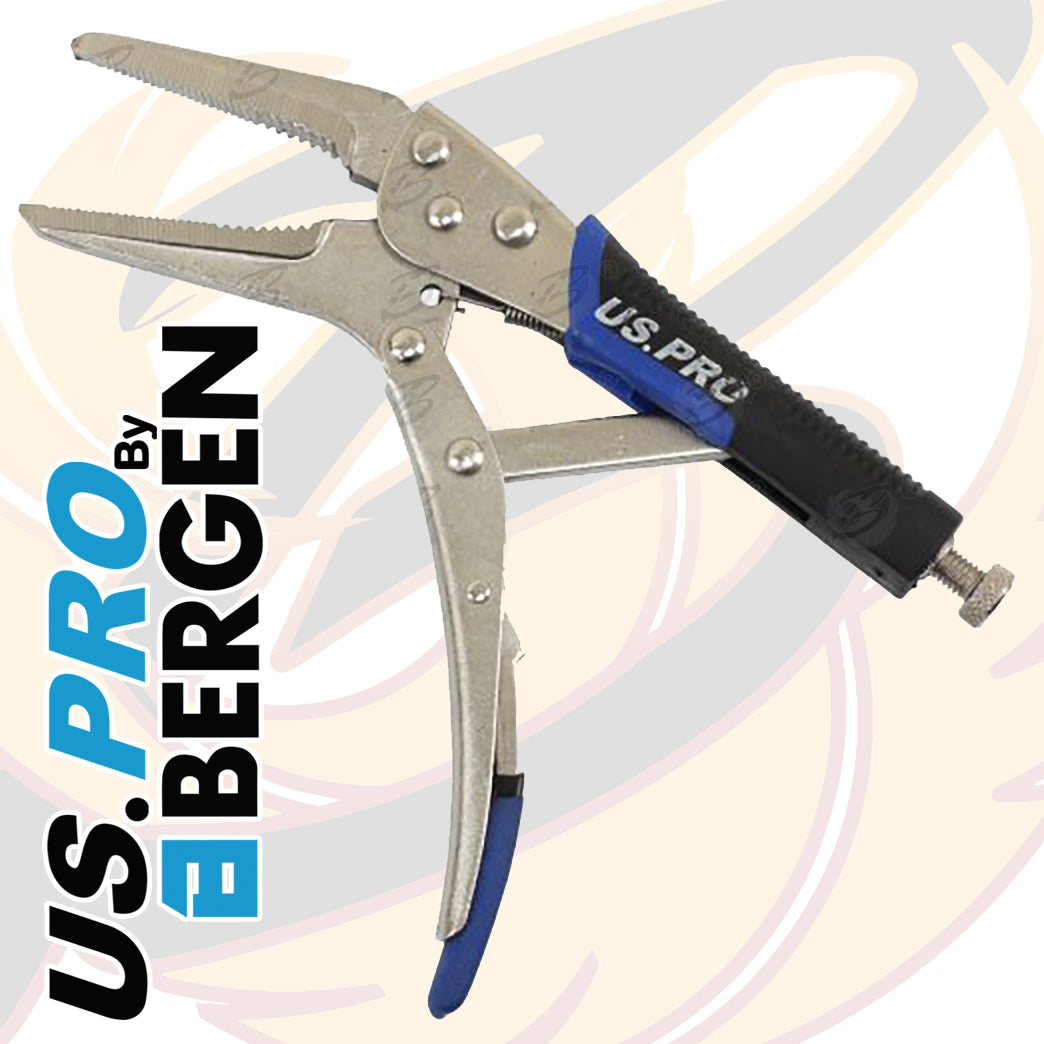 US PRO 3PC LONG NOSE PLIERS SET WITH SOFT GRIP HANDLES