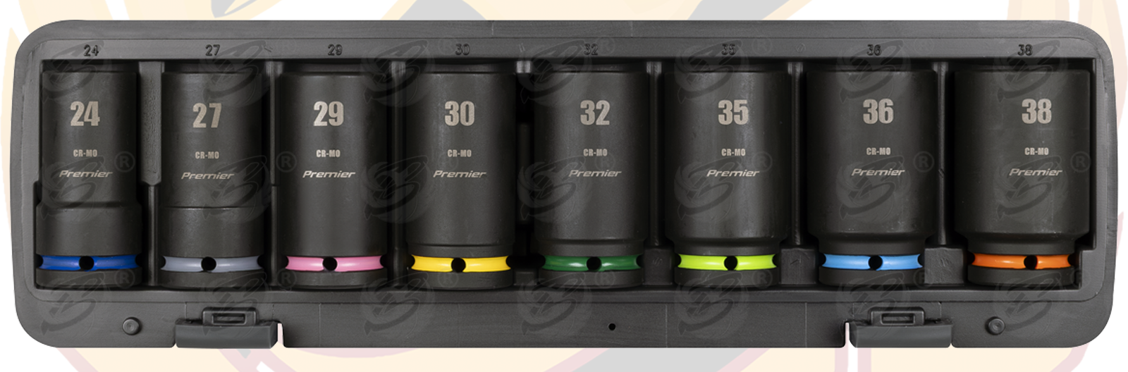 Sealey 8 Piece 3/4" Drive 6 Point Deep Impact Sockets 24mm - 38mm ( AK8891M )