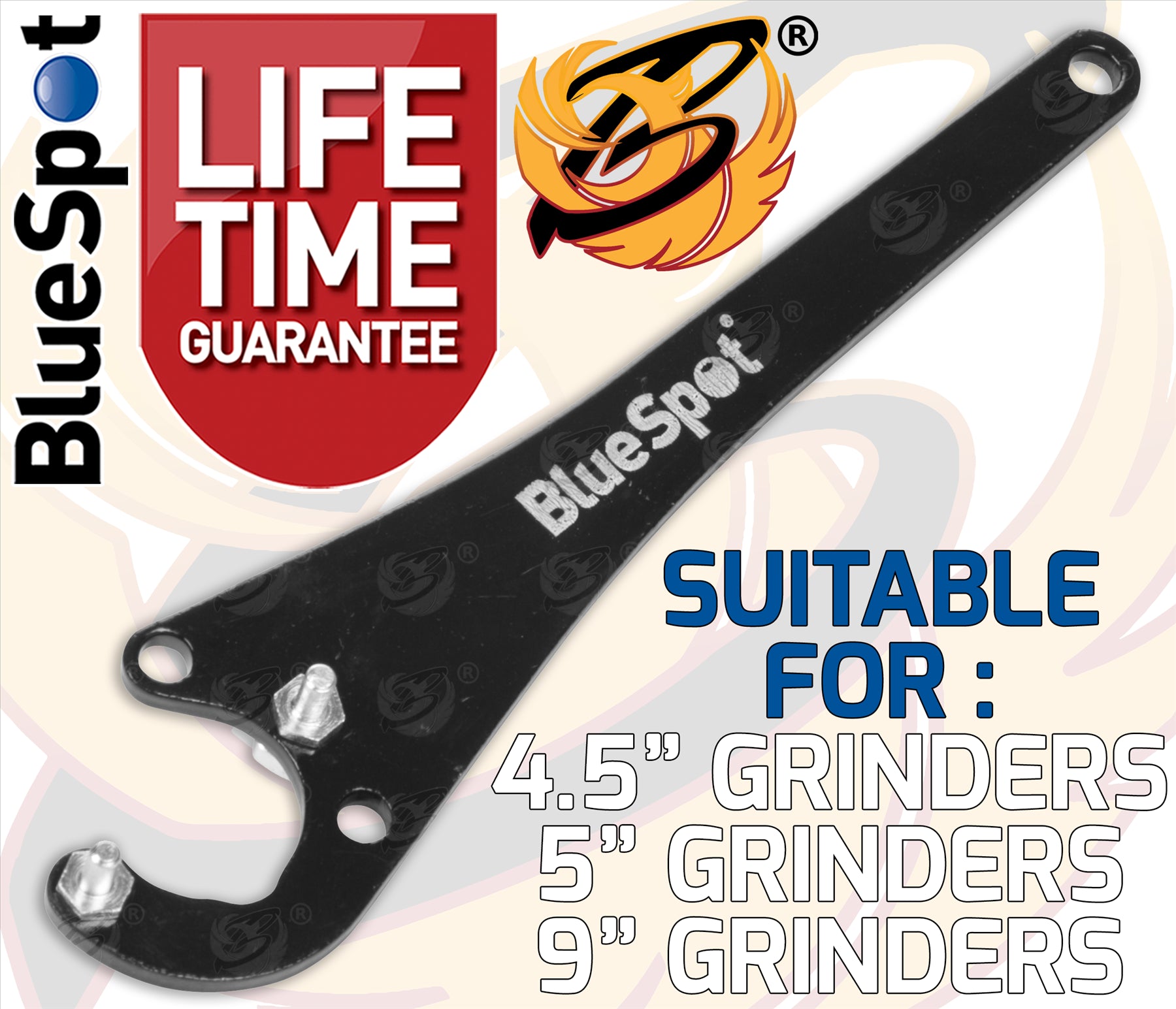 BLUESPOT ADJUSTABLE ANGLE GRINDER KEY ( FOR 4.5" & 5" & 9" ANGLE GRINDERS )