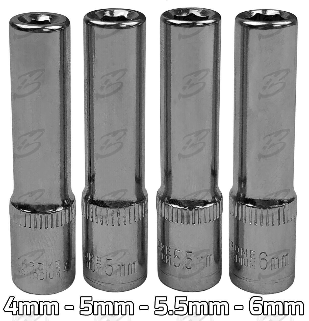 US Pro 57 Piece 1/4" Drive 6 Point Deep & Shallow Socket Set 4mm - 14mm  1387 & 3240