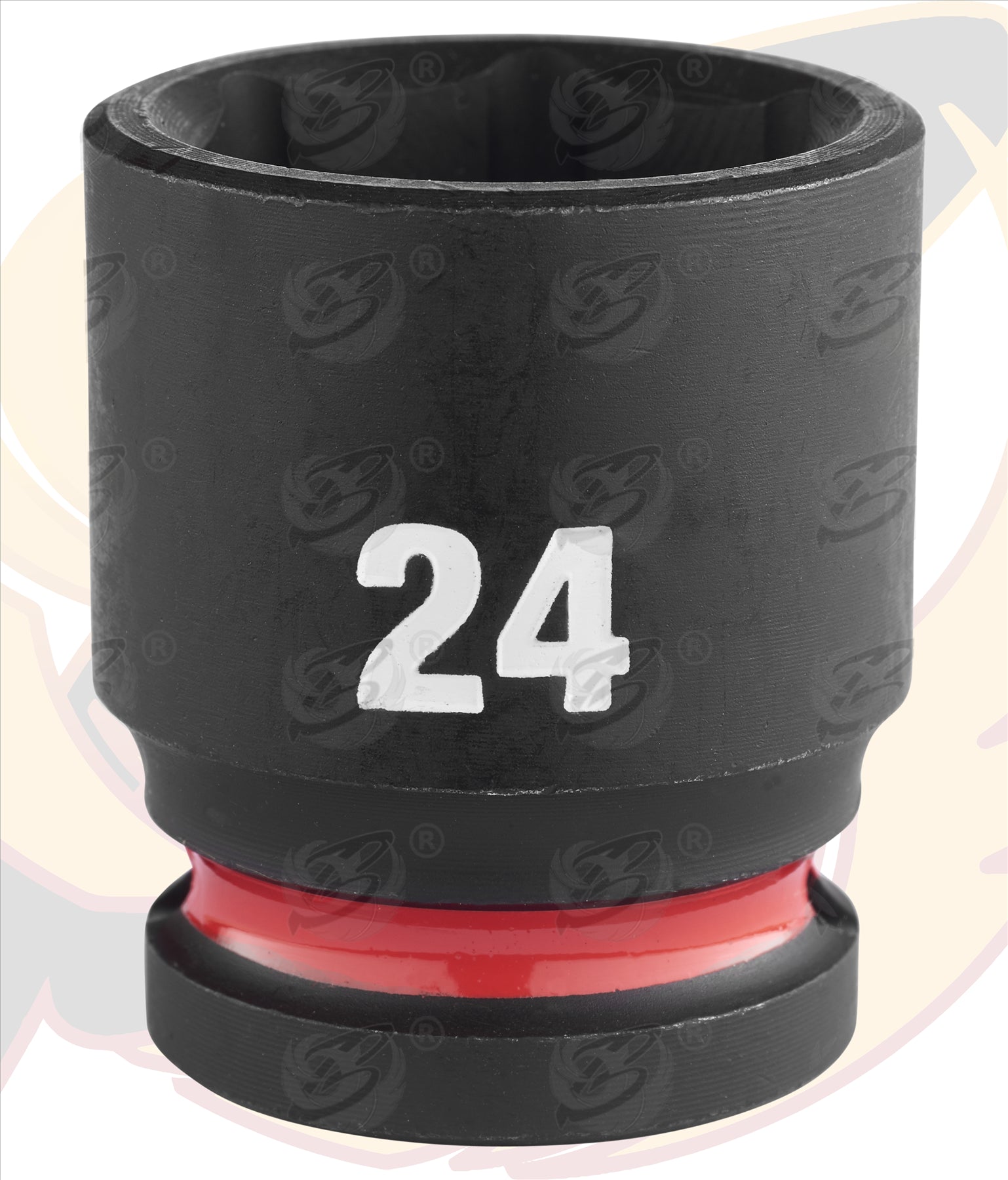 MILWAUKEE 24MM 1/2" DRIVE 6 POINT SHALLOW IMPACT SOCKET ( SINGLE )