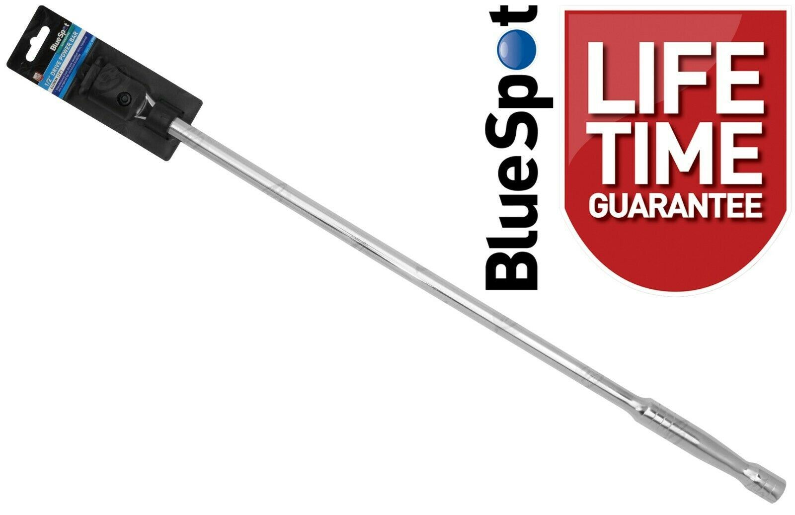 BLUESPOT 1/2" DRIVE 24" LONG BREAKER BAR & 16PCS 6 POINT DEEP IMPACT SOCKETS 10MM - 32MM
