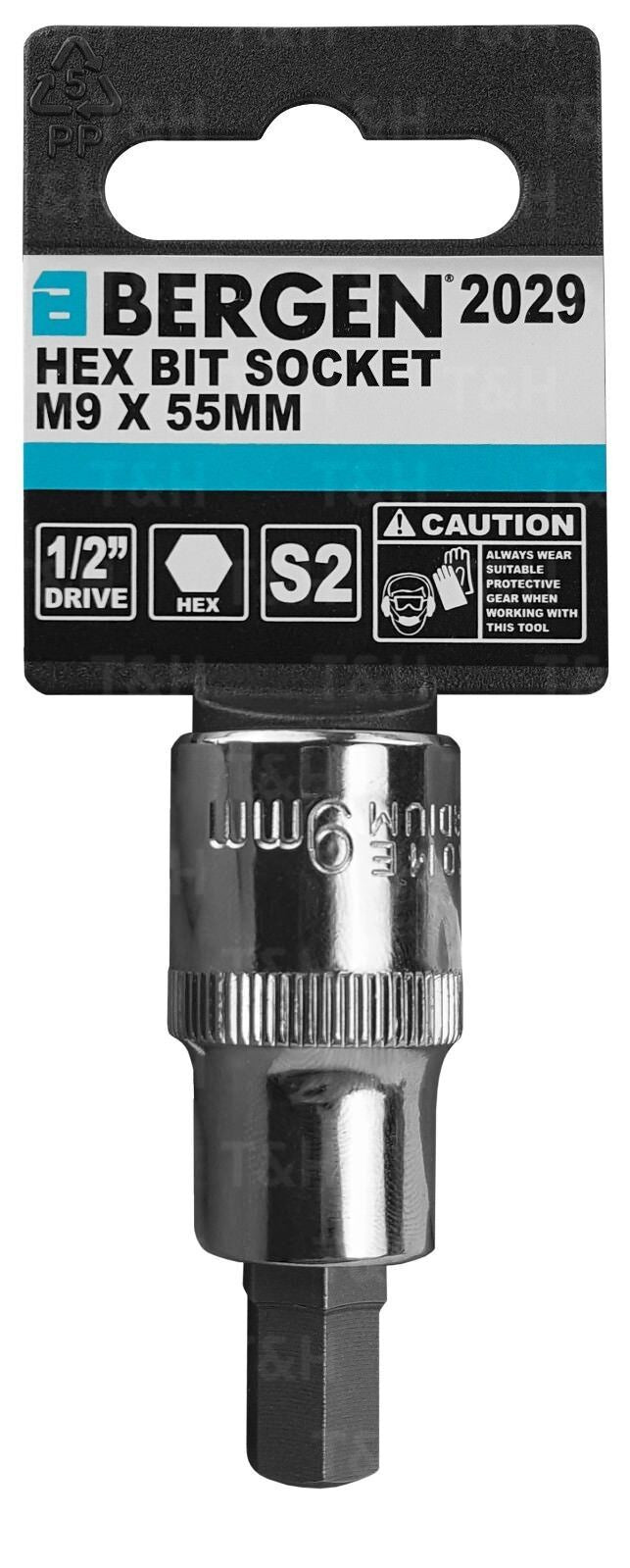 US Pro H9 1/2" Drive 55mm Long Hex Bit Socket ( Single )  3356