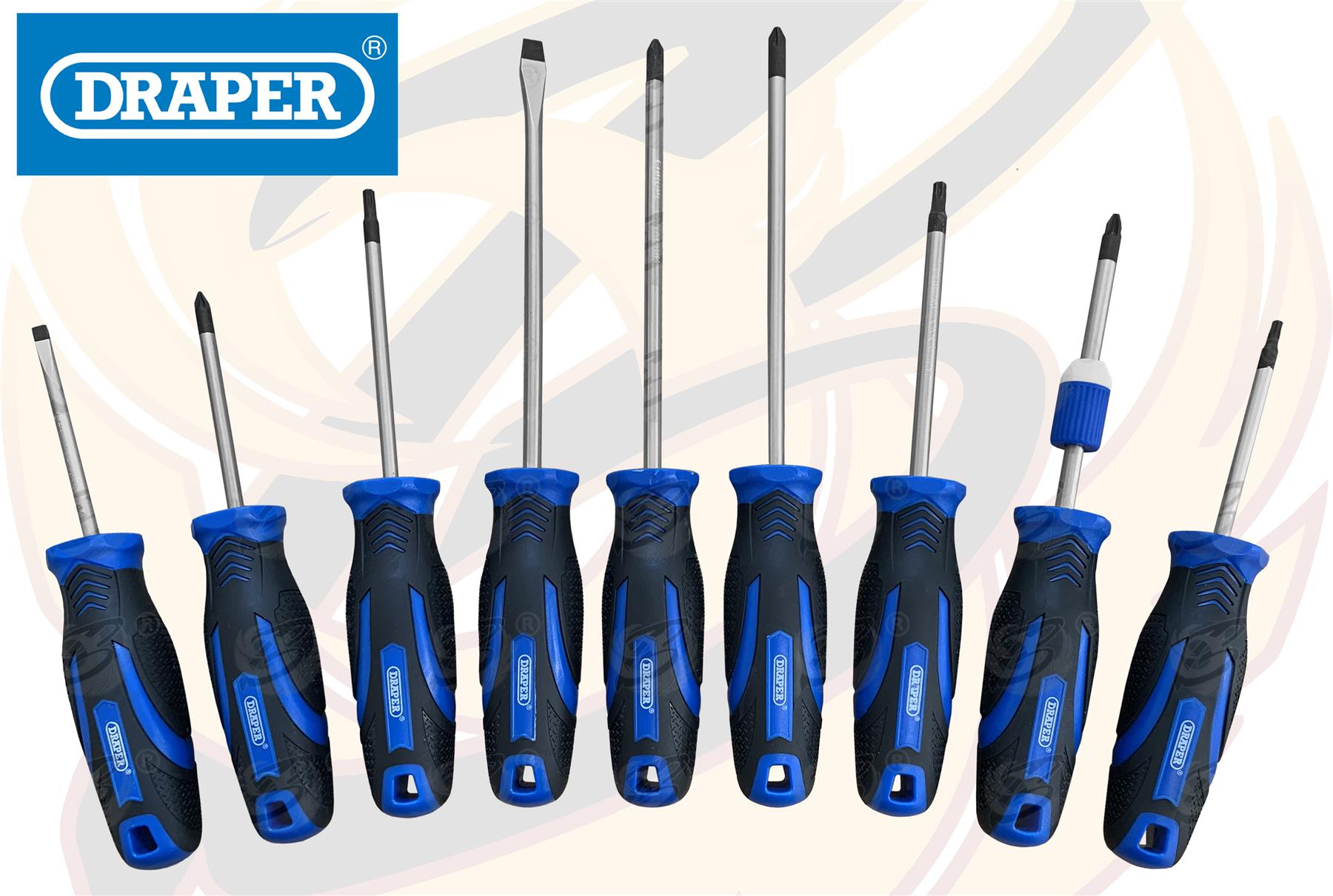 Draper 11 Piece Magnetic Screwdriver Set ( Slotted - PHillips - Pozidrive - Torx ) ( 99422 )