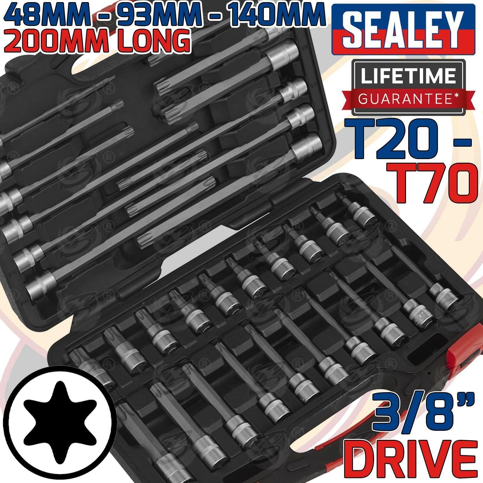 SEALEY 32PCS 3/8" DRIVE TORX BIT SOCKETS T20 - T70