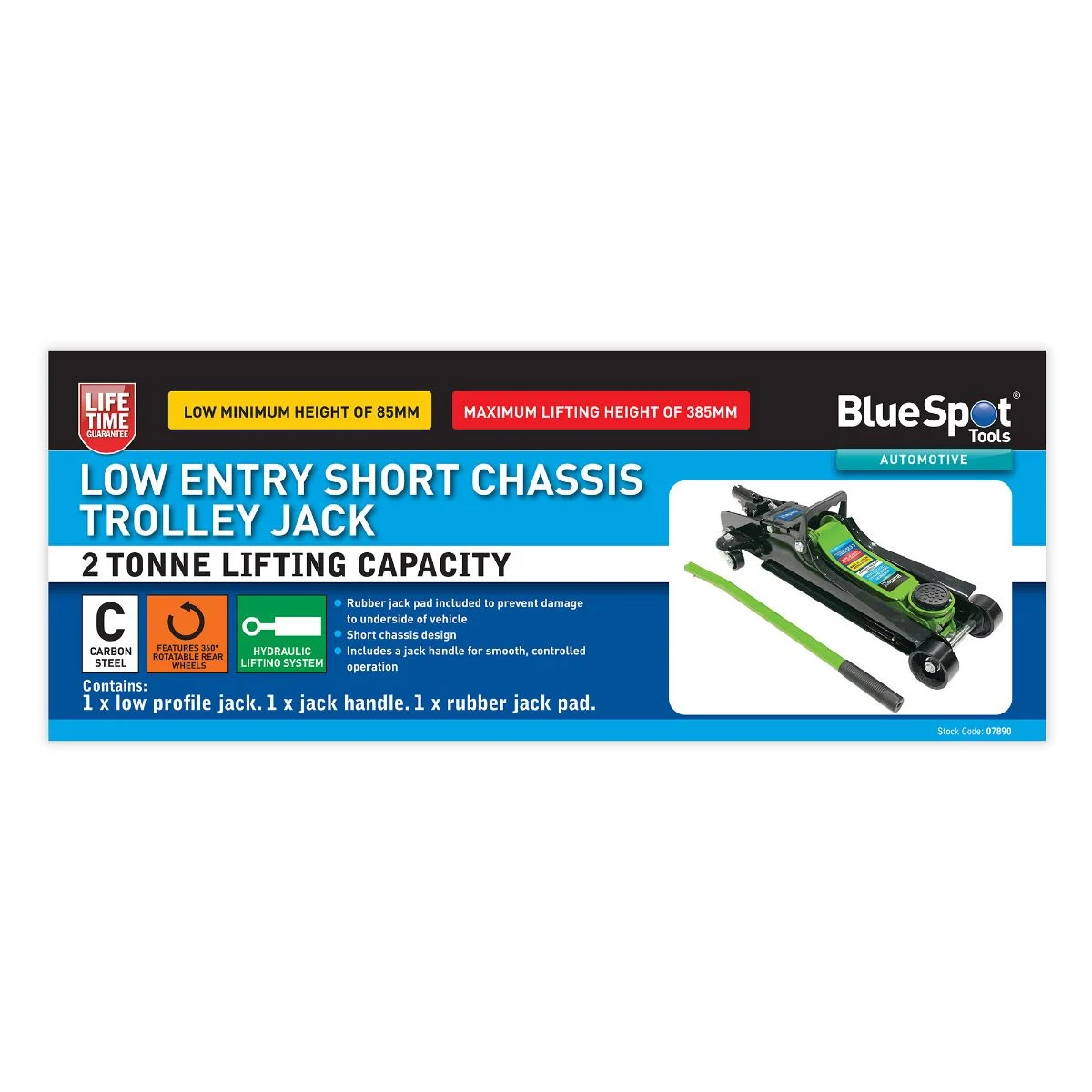 BlueSpot 2 Ton Low Profile Trolley Jack  07890