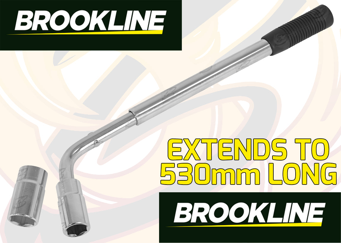 BROOKLINE 1/2" DRIVE EXTENDABLE TYRE WRENCH ( 17MM - 19MM - 21MM - 23MM )
