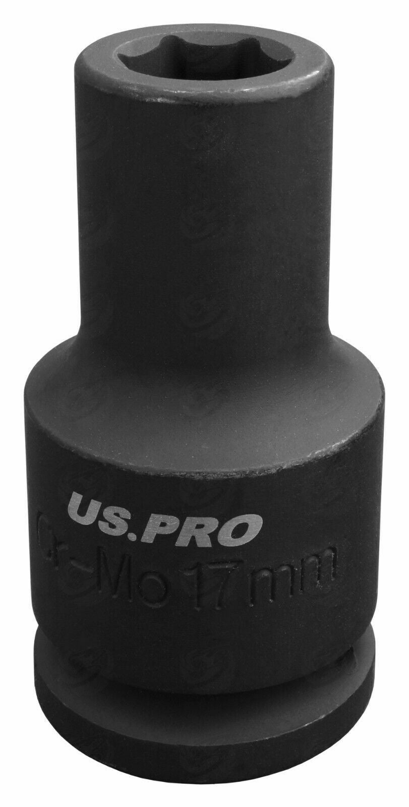 US PRO 3/4" DRIVE 24 TOOTH 1000MM LONG RATCHET HANDLE & 17MM 6 POINT DEEP IMPACT SOCKET