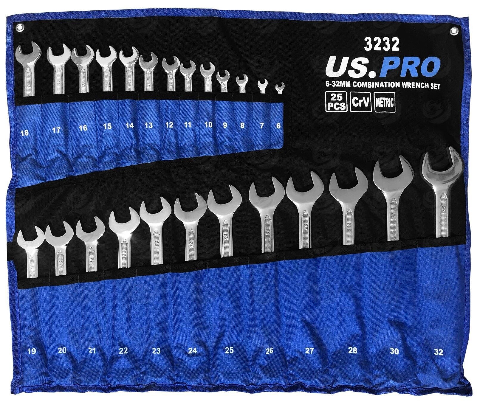 US Pro 25 Piece Combination Spanners 6mm - 32mm ( 3232 )