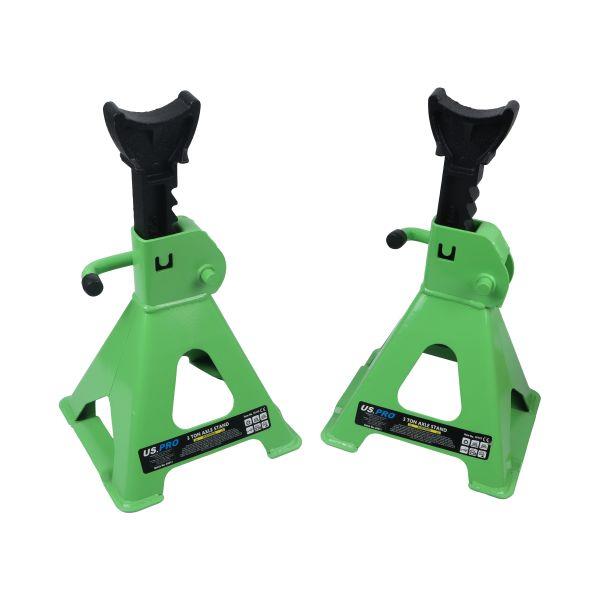 US Pro Pair Of 3 Ton Axle Stands - Ratchet Type  10115