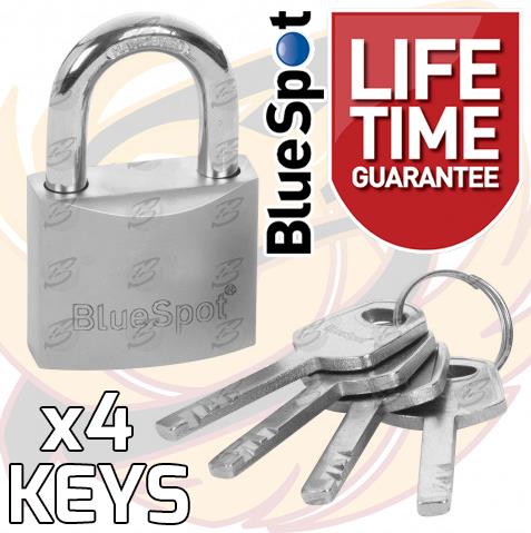 BLUESPOT 50MM SATIN FINSIH PADLOCK