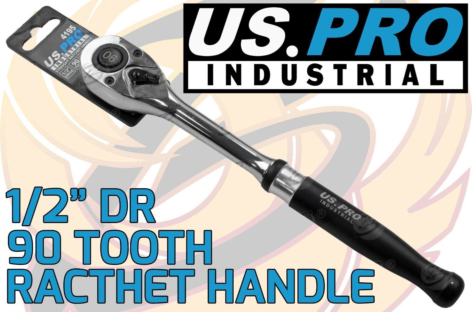 US PRO INDUSTRIAL 1/2" DRIVE 90 TOOTH RATCHET HANDLE