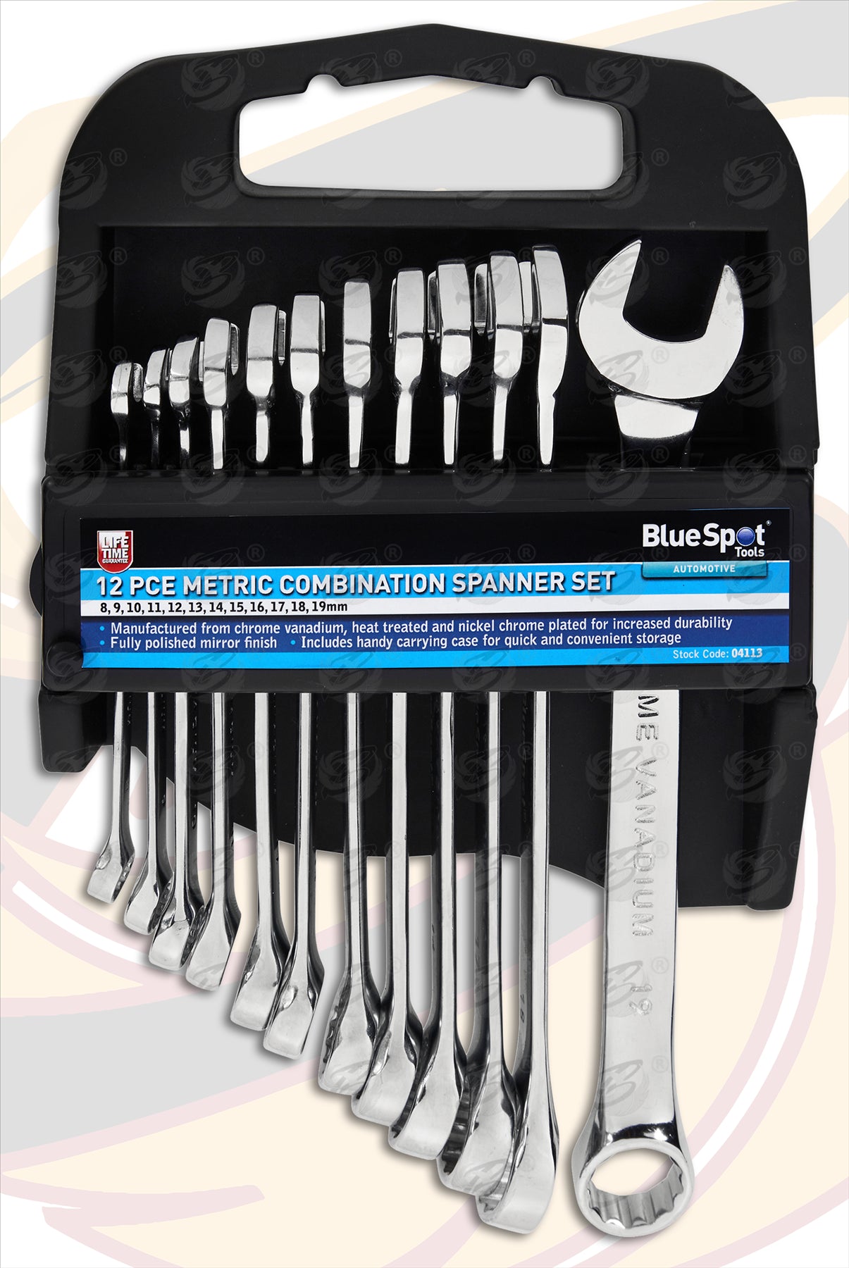 BLUESPOT 12PCS COMBINATION SPANNER SET 8MM - 19MM
