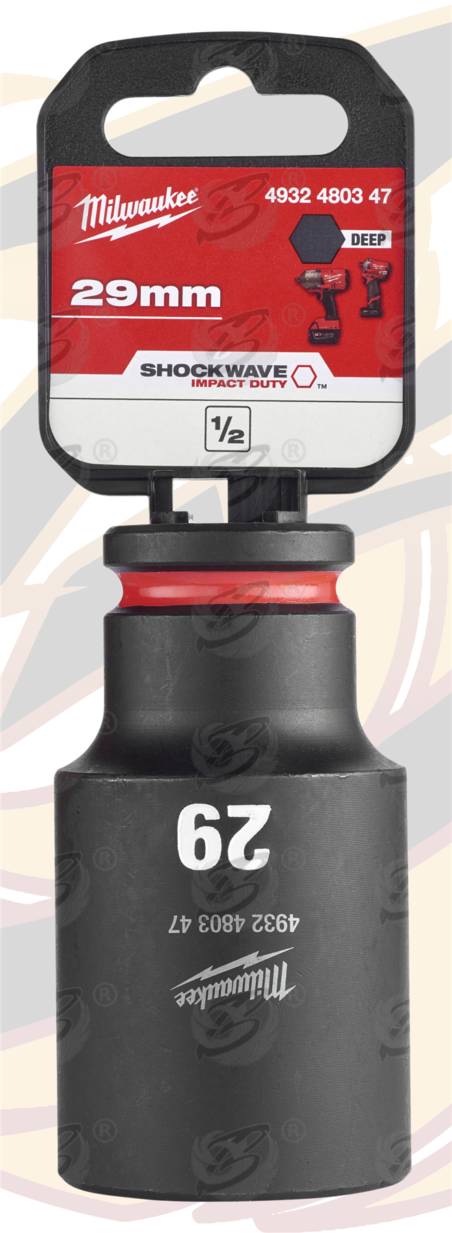 Milwaukee 29mm 1/2" Drive 6 Point Deep Impact Socket ( Single ) ( 4932480347 )