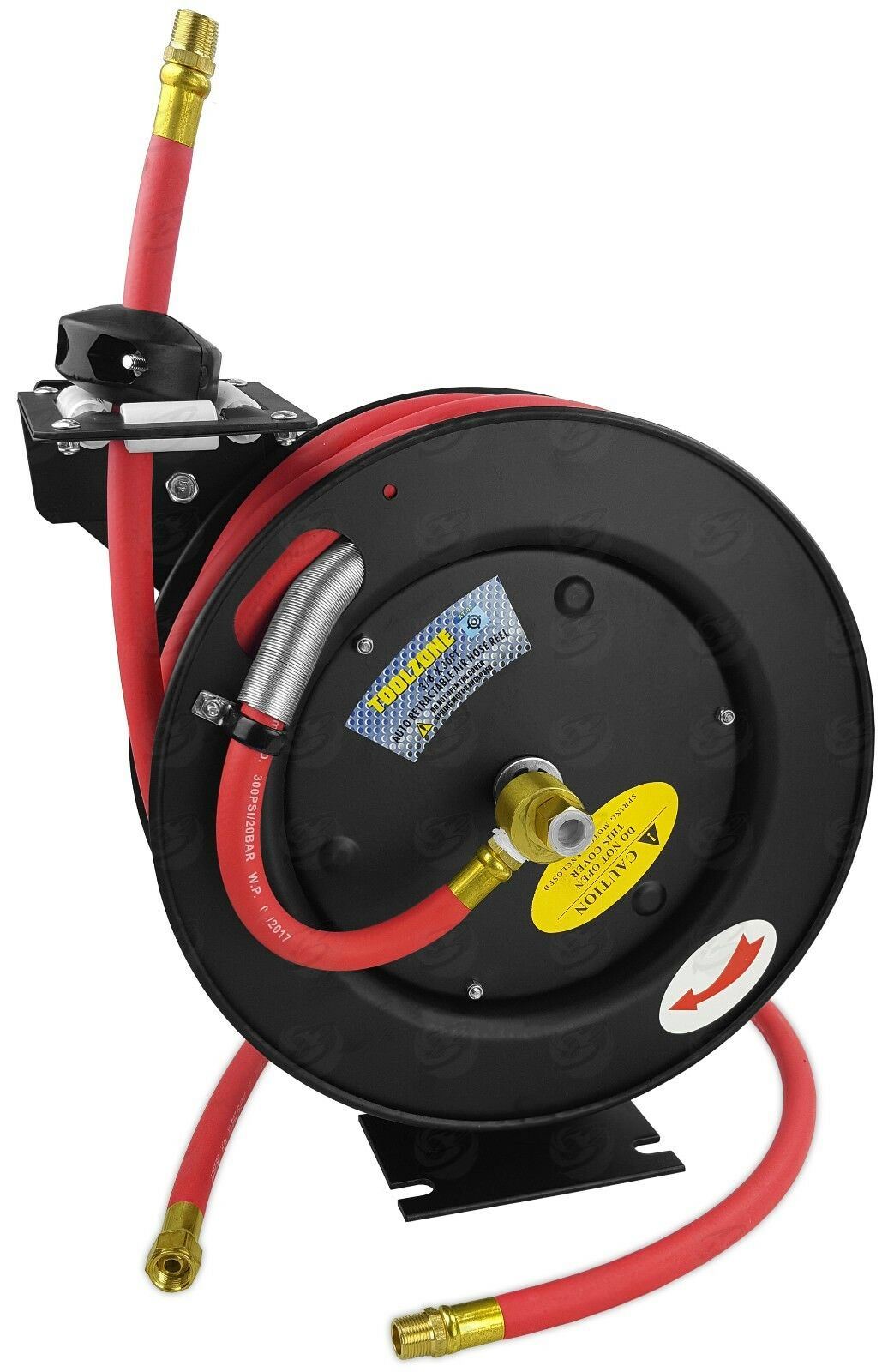 Toolzone Heavy Duty 3/8" x 30 Foot Auto Retractable Air Line Hose Compressor Air Hose Line AT102