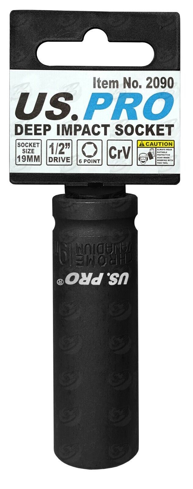 US PRO 1/2" DRIVE 30" LONG BREAKER BAR & 19MM 1/2" DRIVE 6 POINT DEEP IMPACT SOCKET