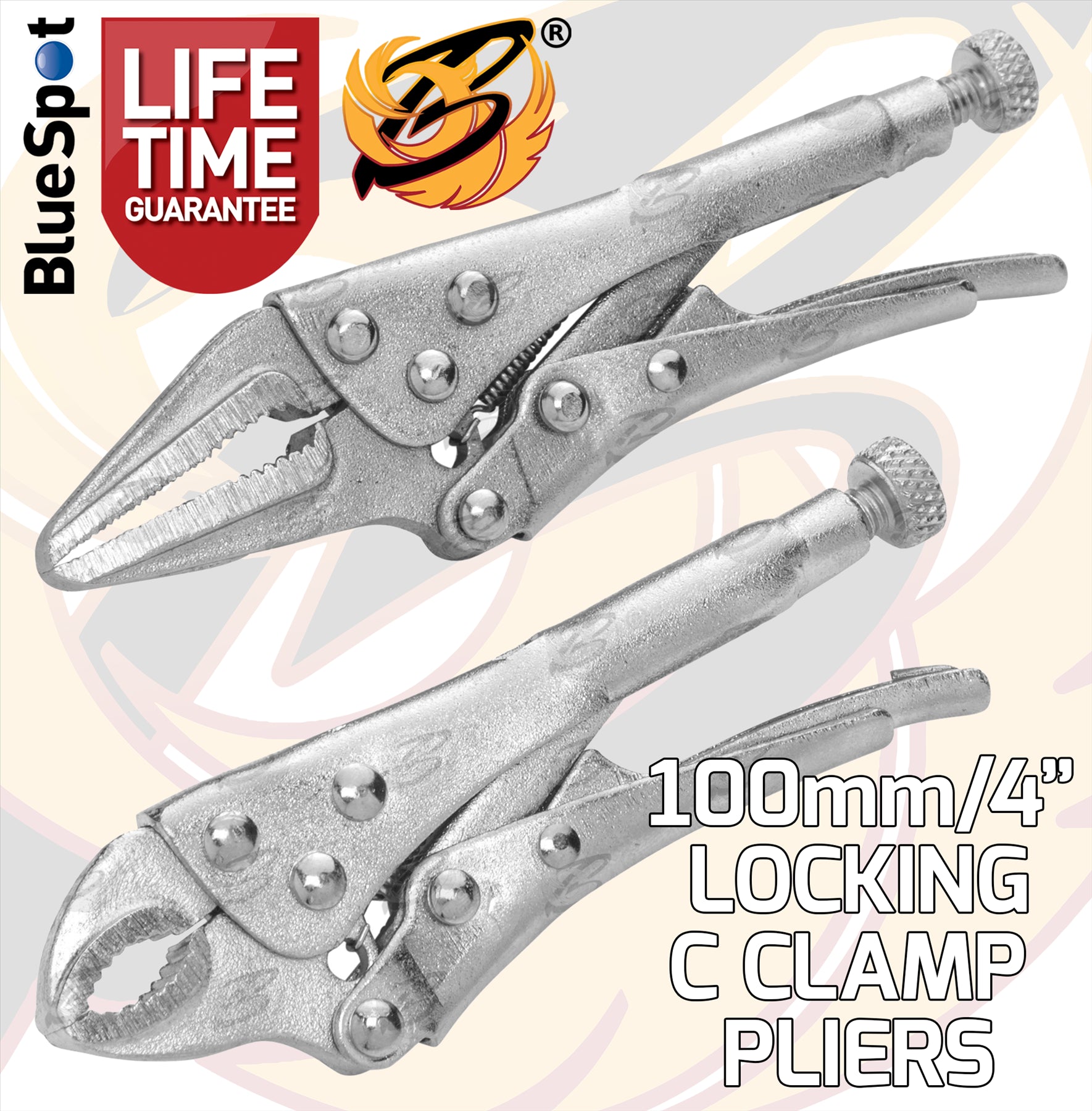 BLUESPOT 2 PCE 100MM & 125MM (4" & 5") MINI LOCKING PLIER SET