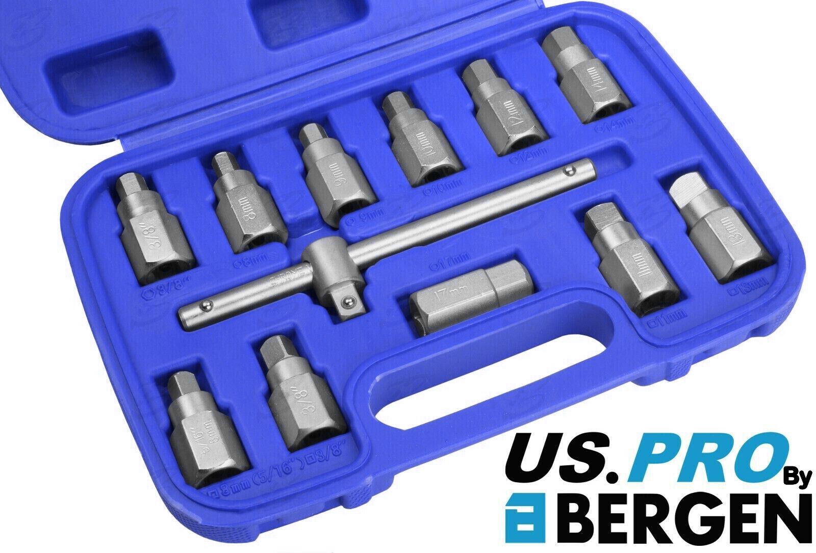 US PRO 12PCS 3/8" DRIVE DRAIN PLUG KEY SET