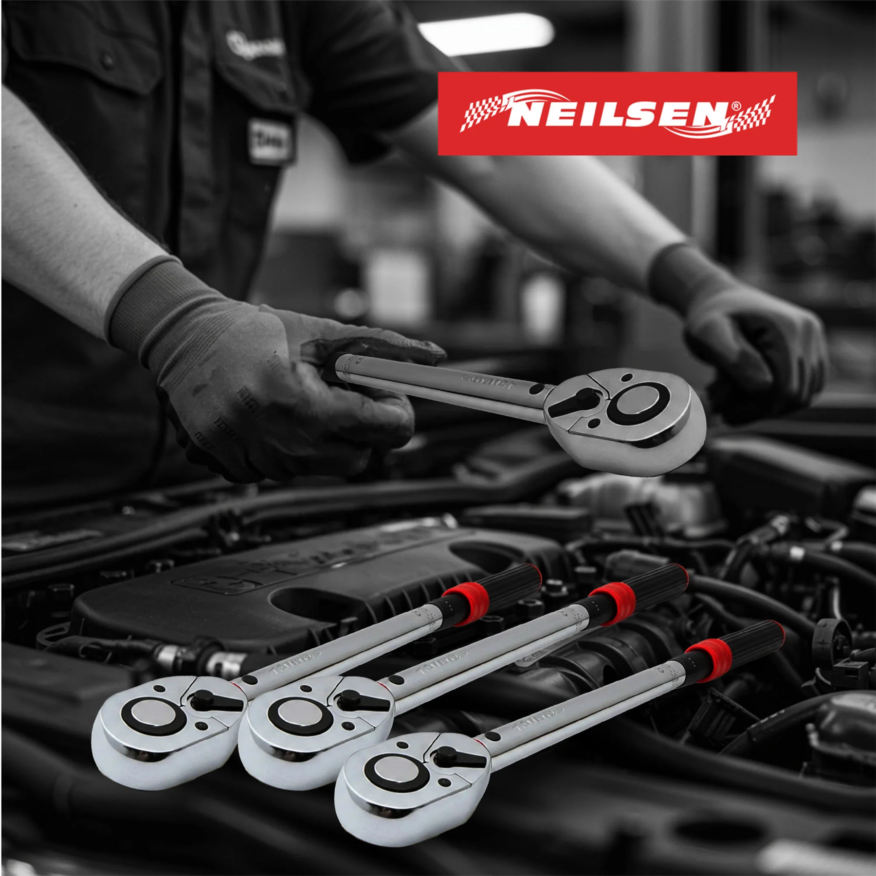 Neilsen 3 Piece Calibrated Torque Wrench Set 1Nm - 330Nm  CT6069 - CT6071 - CT6074