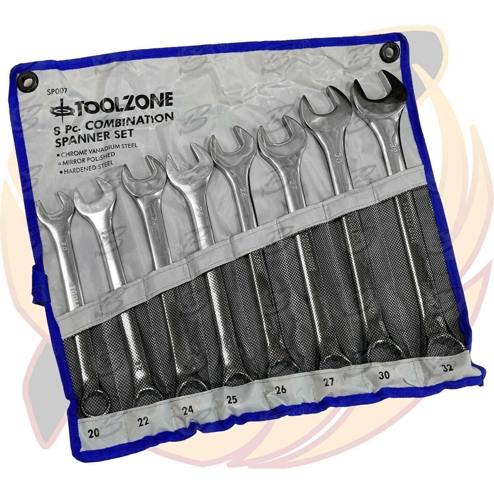 TOOLZONE 8PCS JUMBO COMBINATION SPANNER SET 22MM - 32MM