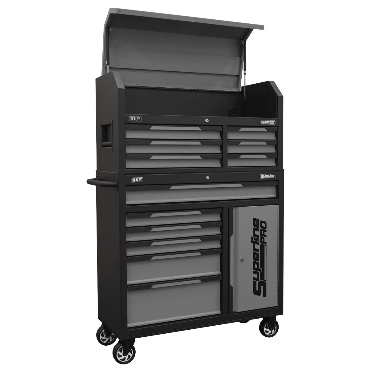 Sealey Superline Pro 12 Drawer & Cupboard Toolbox ( Grey )  AP1080GR