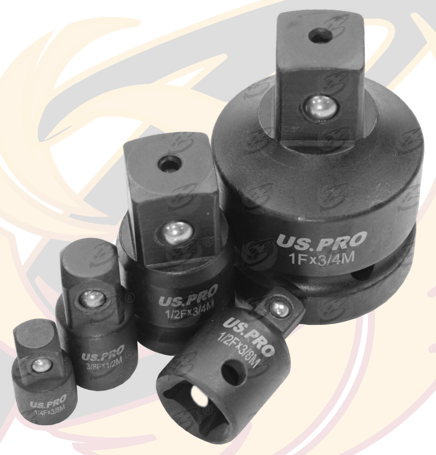 US Pro 8 Piece Impact Socket Ada Pointers ( 1/4" - 1" ) ( 3477 )