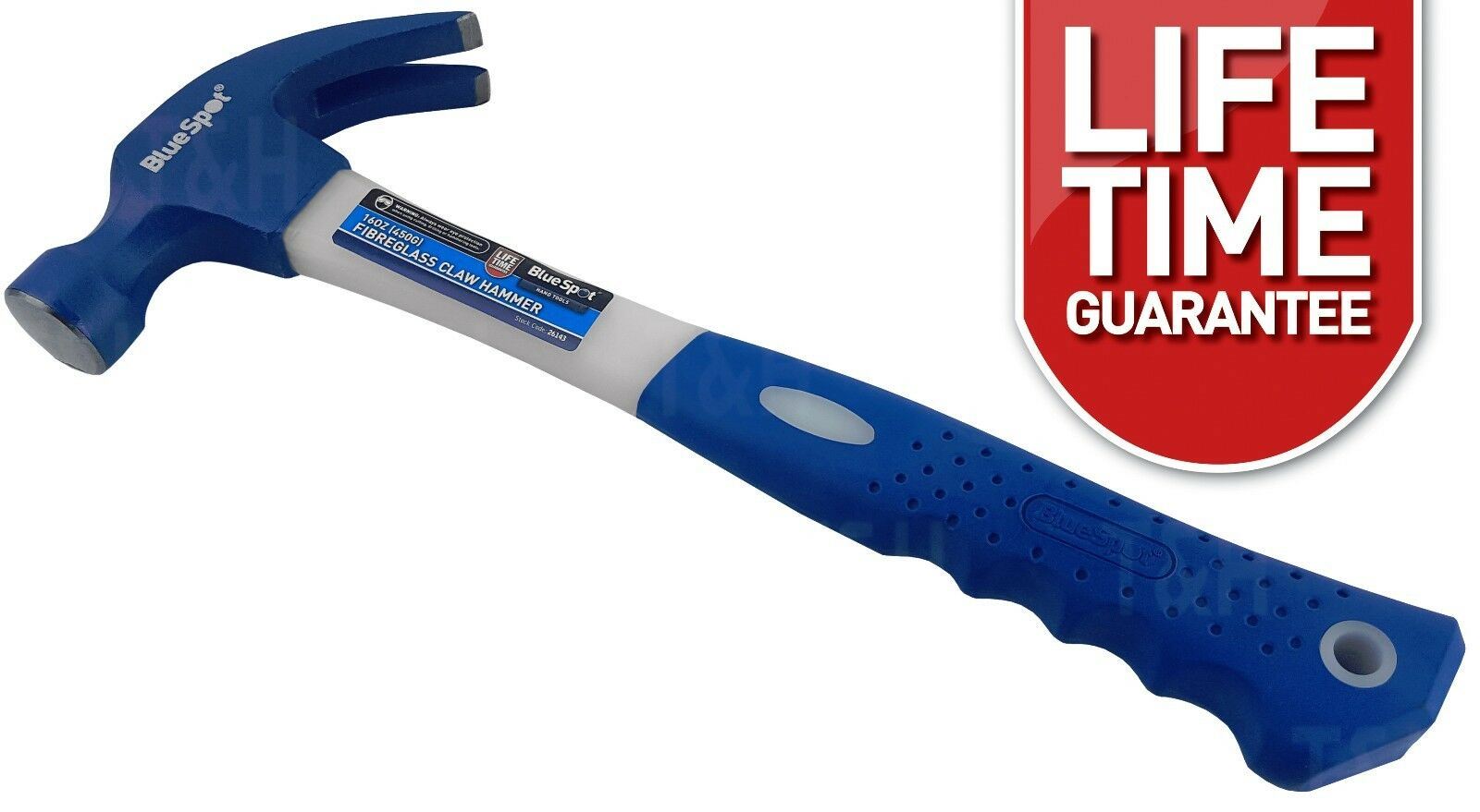 BLUESPOT 16OZ FIBREGLASS CLAW HAMMER
