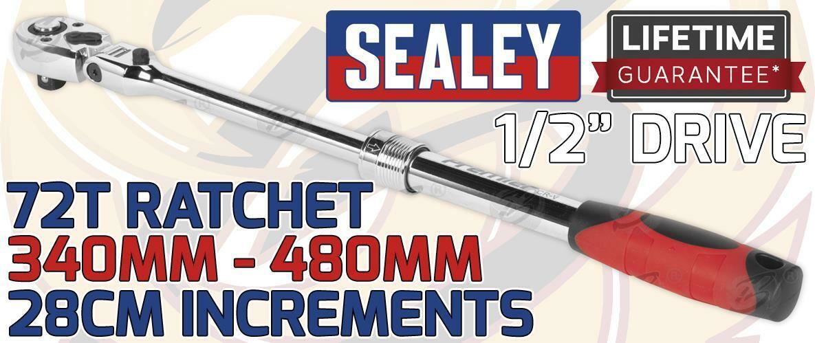 Sealey 1/2" Drive 72 Tooth Locking Flexi Head Extendable Ratchet ( AK6682 )