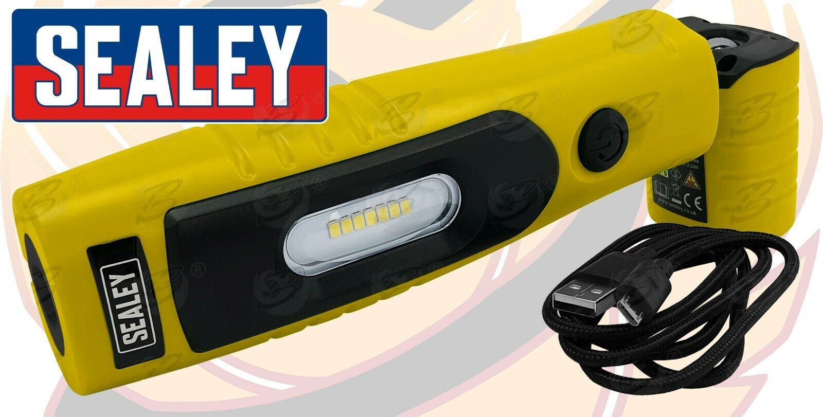 SEALEY RECHARGEABLE SMD LED LI - ION WORK LIGHT ( YELLOW )
