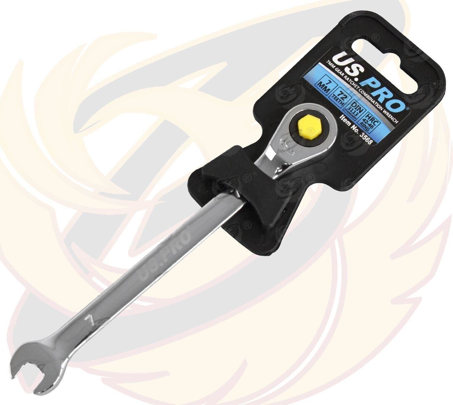 US PRO 7MM 72 TOOTH RATCHET SPANNER