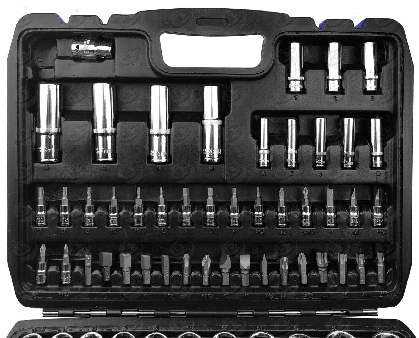 US Pro 94 Piece 1/4" & 1/2" Drive Socket & Bit Set 4mm - 32mm  2078