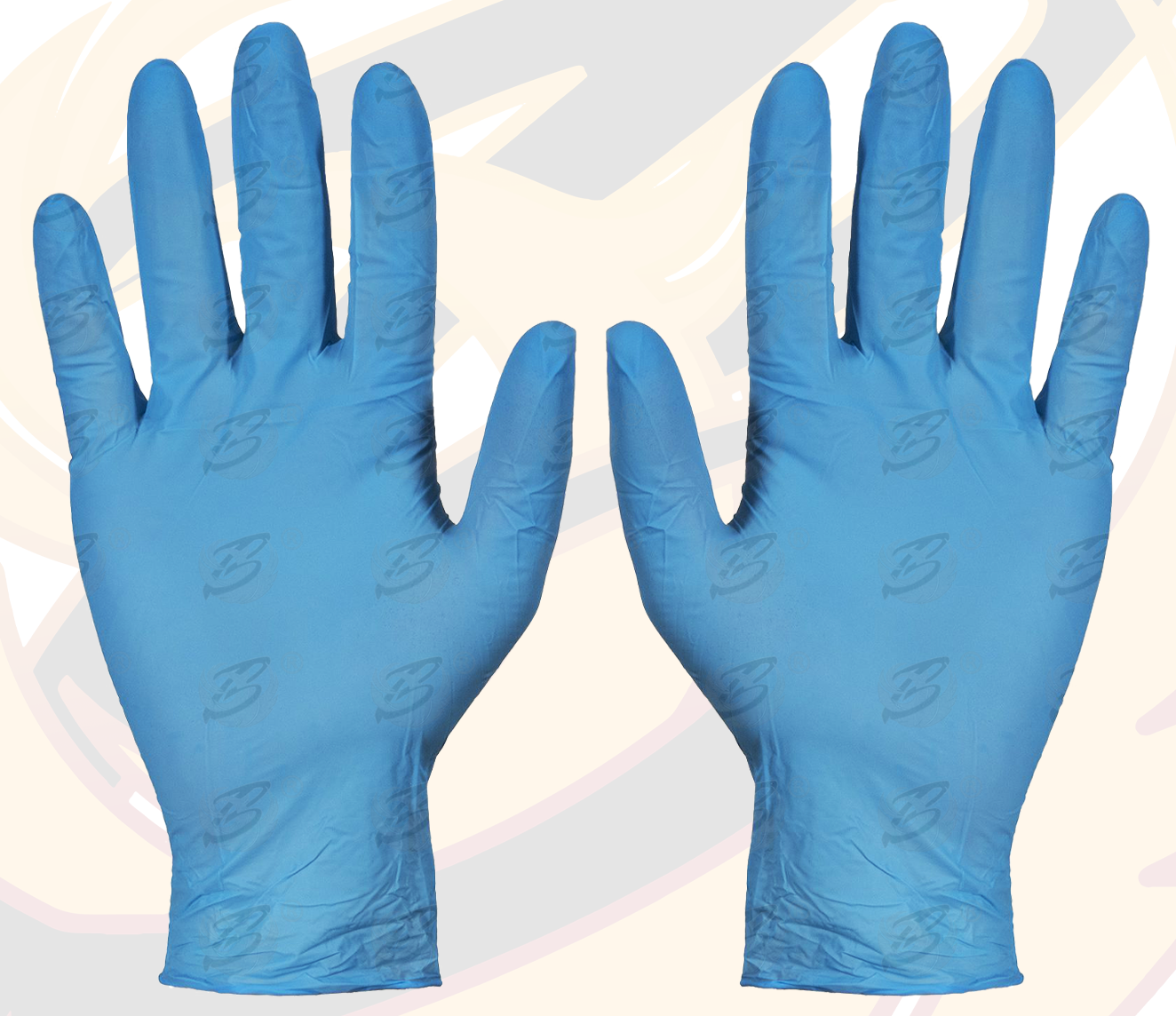 Rockhold Heavy Duty Blue 6 Mil Nitrile Textured Tip Gloves ( Medium - 100 Gloves ) ( 90015 / M ( 1 BOX ) )