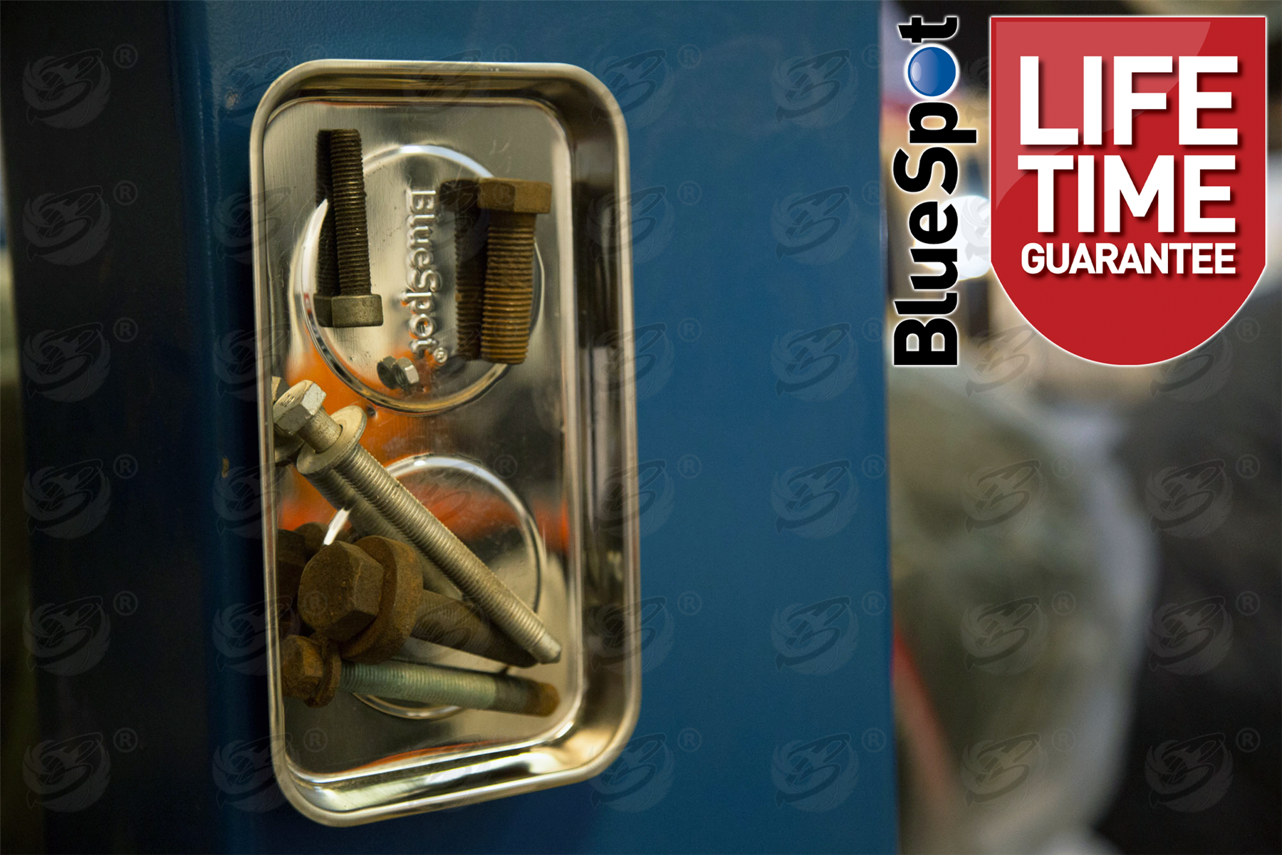 BlueSpot 9" Stainless Steel Double Magnetic Parts Tray ( 07651 )