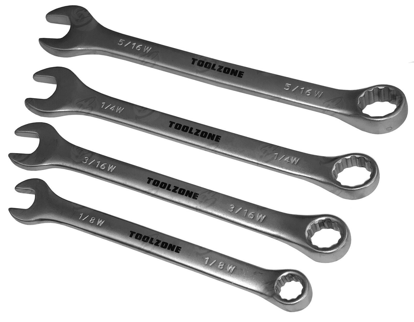 Toolzone 8 Piece Whitworth Combination Spanners 1/8" - 9/16" ( SP021 )