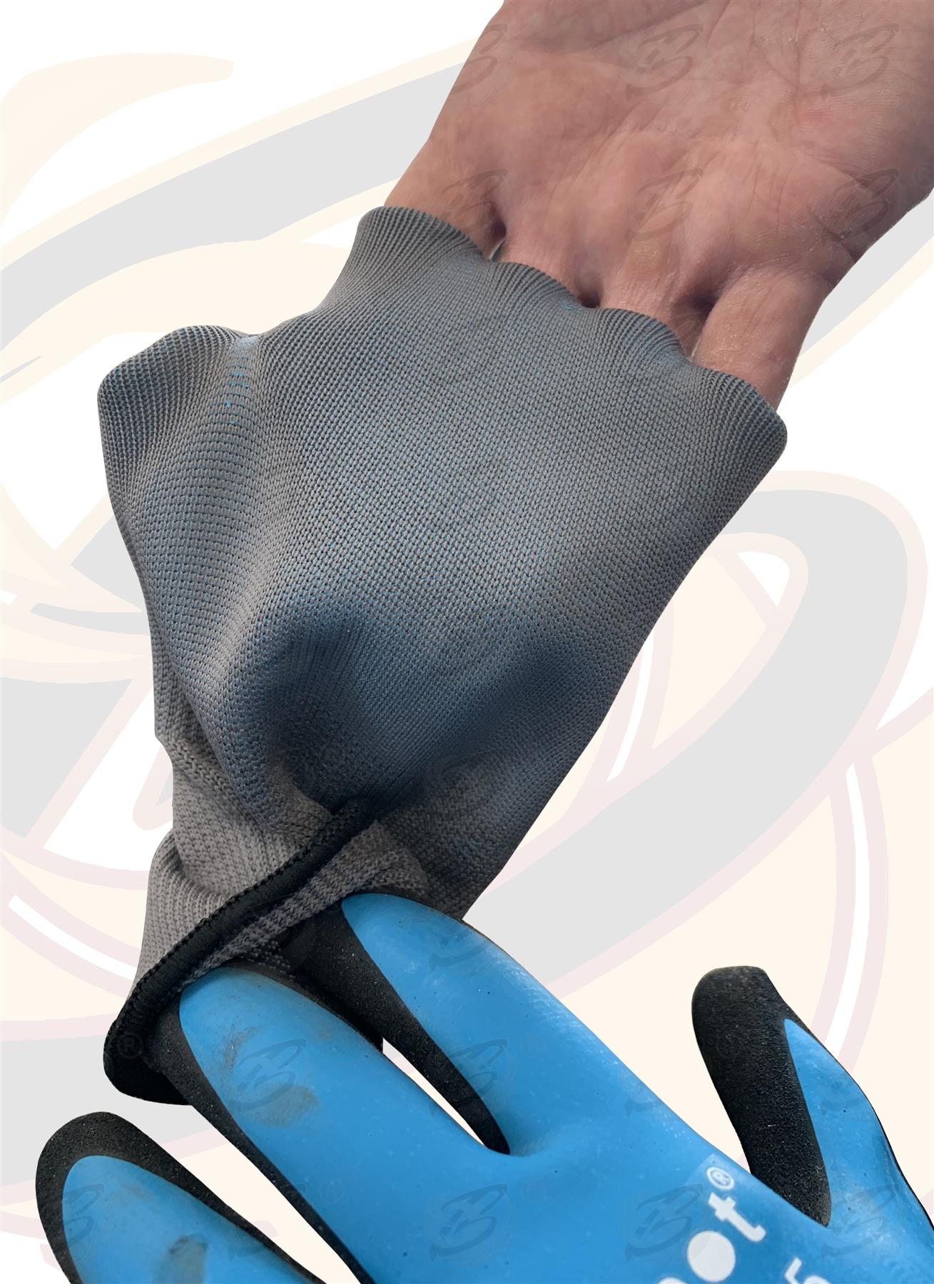 BLUESPOT LATEX WATER RESISTANT WORK GLOVES ( x 12 PAIRS ) ( L )