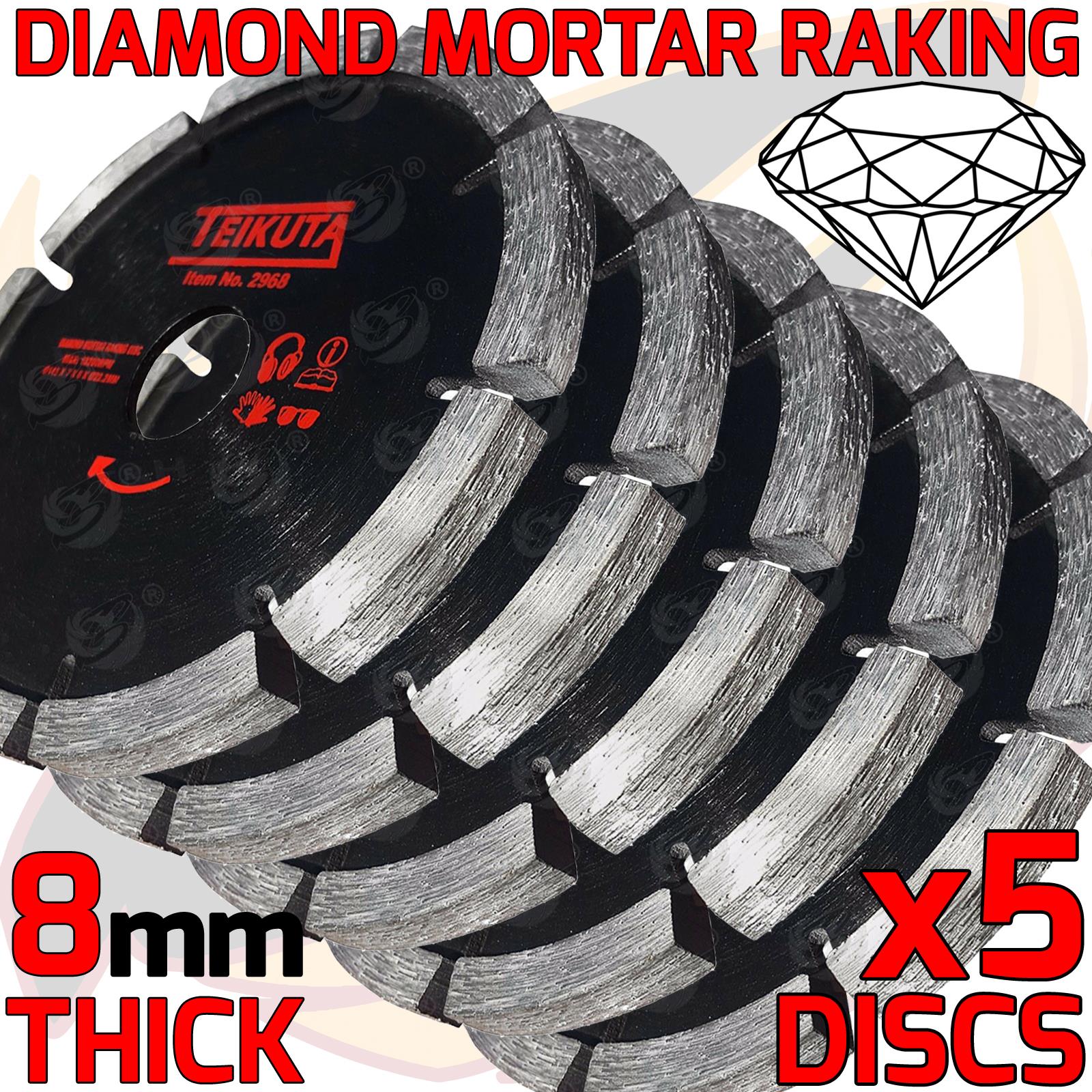 TEIKUTA 4.5" ( 115MM ) DIAMOND MORTAR RAKING DISC ( X 5 )