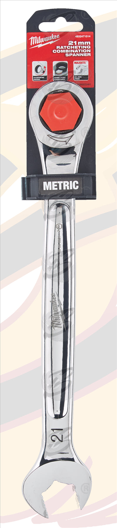 MILWAUKEE 21MM 144 TEETH MAXBITE RATCHET SPANNER