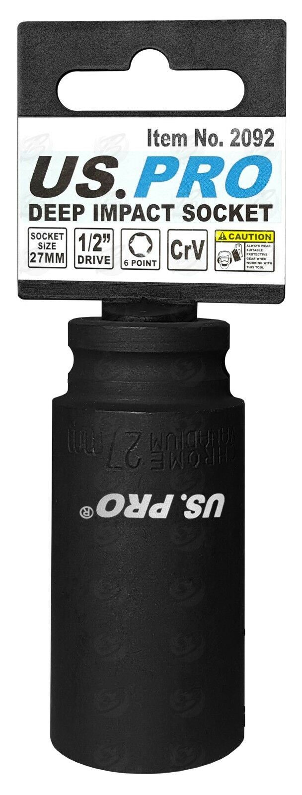 US PRO 27MM 1/2" DRIVE 6 POINT DEEP IMPACT SOCKET ( SINGLE )