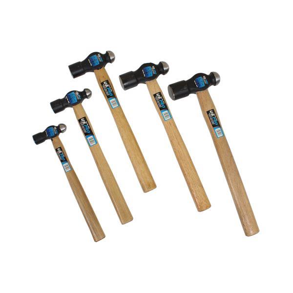 Us Pro Set of 5 Ball Pein Hammers - Beech Wood Handle  4532