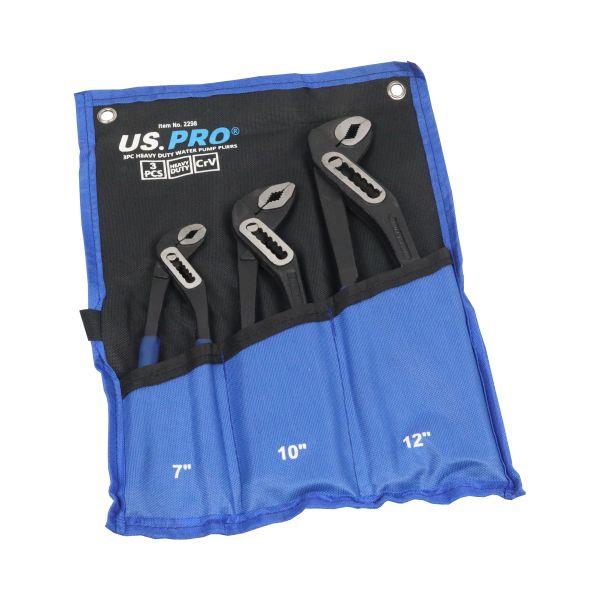 US Pro 3 Piece Heavy Duty Water Pump Pliers  2298
